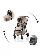 Britax Römer Rio Comfort Core Set STYLE 3in1 (Rio babakocsi + mózeskosár + Baby-Safe Core babahordozó) Teak