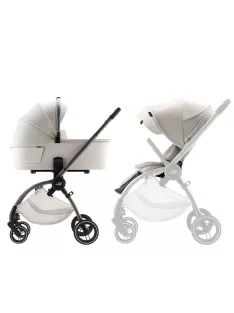   Britax Römer Essential LUX Szett (Rio babakocsi + mózeskosár) Soft Taupe