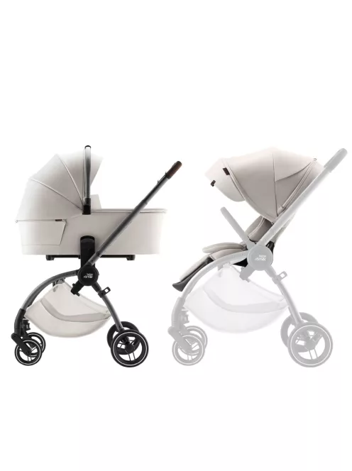Britax Römer Essential LUX Szett (Rio babakocsi + mózeskosár) Soft Taupe