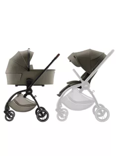  Britax Römer Essential LUX Szett (Rio babakocsi + mózeskosár) Urban Olive