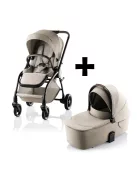 Britax Römer Essential STYLE Szett (Rio babakocsi + mózeskosár) Teak