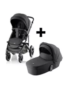 Britax Römer Smile 5Z Essential Set STYLE 2in1 (Smile 5Z babakocsi + mózeskosár) Carbon Black