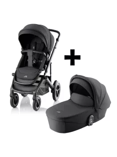   Britax Römer Smile 5Z Essential Set STYLE 2in1 (Smile 5Z babakocsi + mózeskosár) Carbon Black