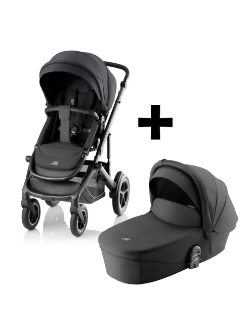 Britax Römer Smile 5Z Essential Set STYLE 2in1 (Smile 5Z babakocsi + mózeskosár) Carbon Black