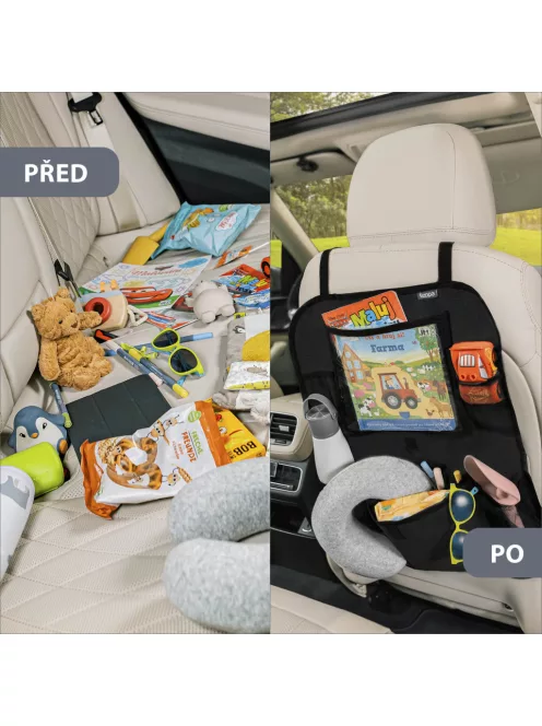 Zopa Ülésre akasztható rendszerező + zseb a tablethez - Black