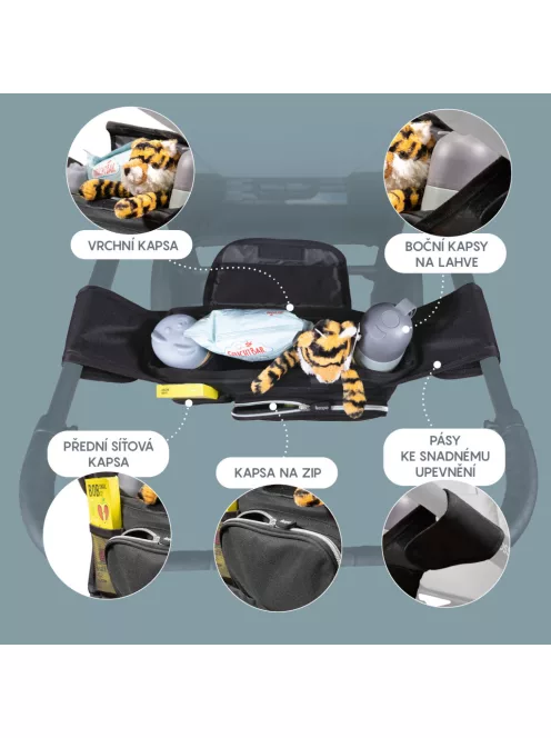 Zopa Deluxe Rendszerező babakocsira - Black