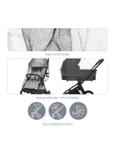 Zopa Szúnyogháló babakocsira - Grey