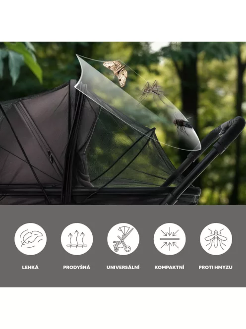 Zopa Univerzális szúnyogháló babakocsira - Black