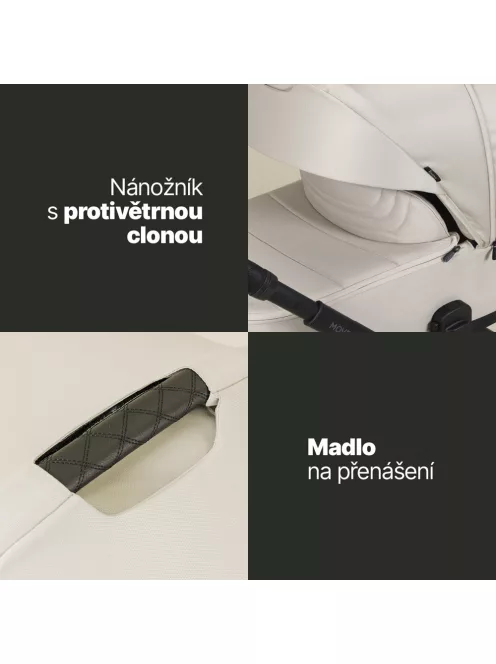 Zopa Move Cross 5 Szett 4in1 (Move Cross 5 babakocsi + Move XL 5 mózeskosár +bármely XM Plus babahordozó - Toffee Brown