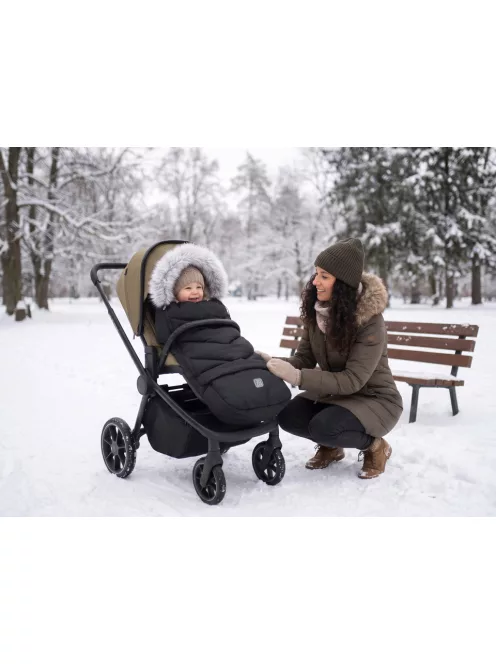 Zopa Winter footmuff Fluffy Combi Arctic Black