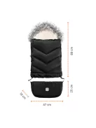 Zopa Winter footmuff Fluffy Combi Arctic Black