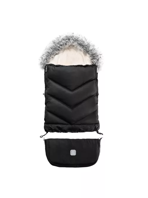 Zopa Winter footmuff Fluffy Combi Arctic Black