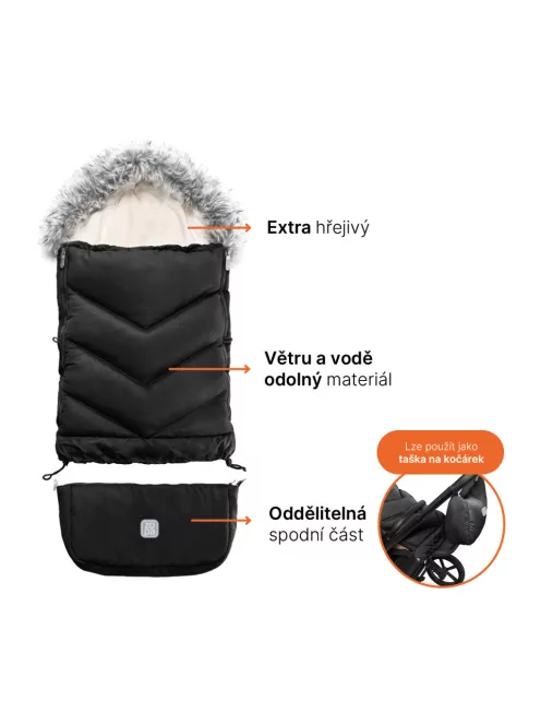 Zopa Winter footmuff Fluffy Combi Creamy Beige