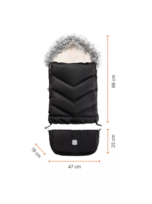 Zopa Winter footmuff Fluffy Combi Creamy Beige