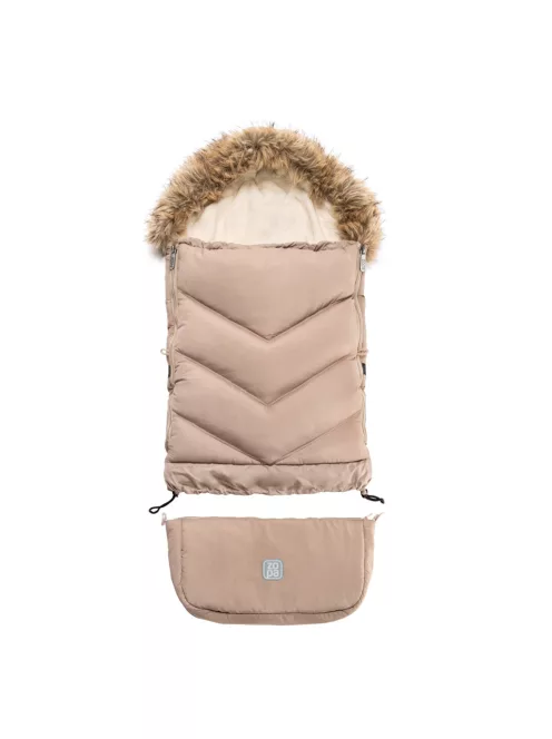Zopa Winter footmuff Fluffy Combi Creamy Beige