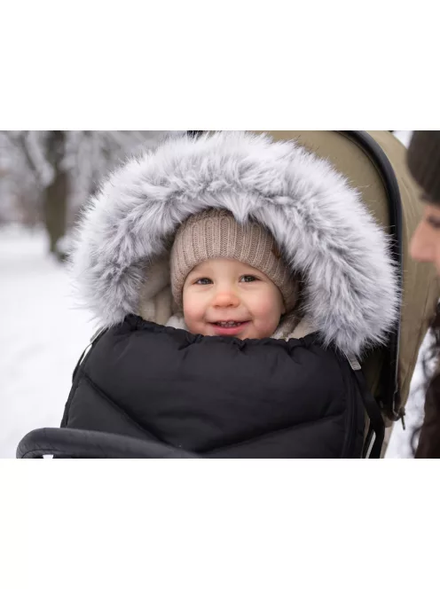 Zopa Winter footmuff Fluffy Combi Creamy Beige