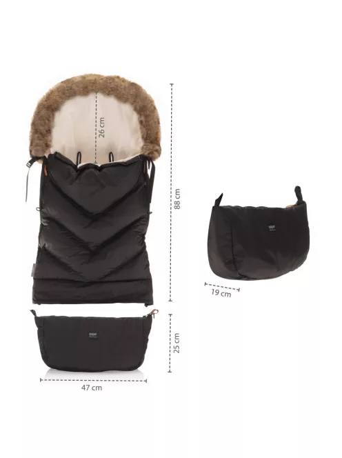 Zopa Fluffy Combi téli bundazsák - Foggy Grey