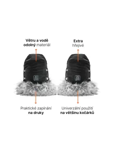 Zopa Winter gloves Fluffy 2 Arctic Black
