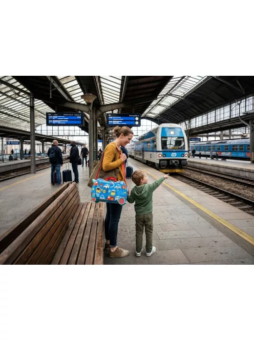 Zopa Pack&Ride gyermek gurulós bőrönd - Safari