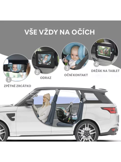 Zopa 2in1 visszapillantó és tablettartó