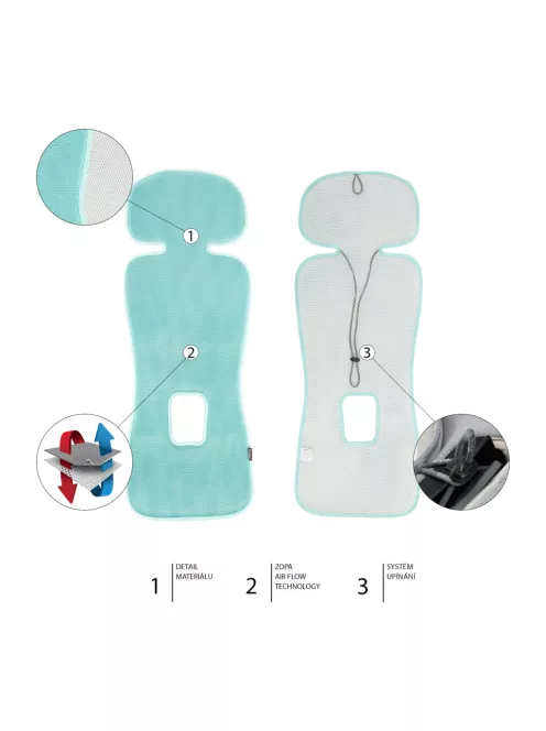 Zopa Lélegző autósülés párna Breeze sc.1 - Ice Grey