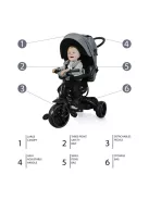 ZOPA Citi Trike tricikli tolókarral - Candy Pink
