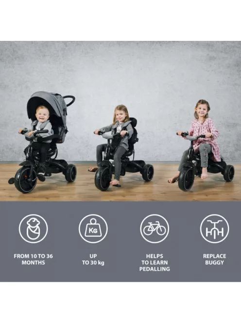 ZOPA Citi Trike tricikli tolókarral - Candy Pink