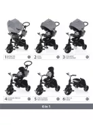 ZOPA Citi Trike tricikli tolókarral - Chilli Red