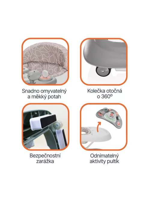 Zopa Fiesta bébikomp - Grey/Mint