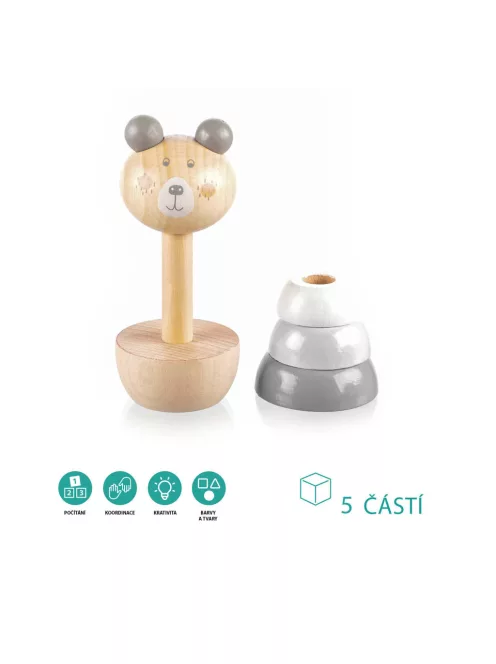 Zopa Fa toronyépítő állatka - Bear