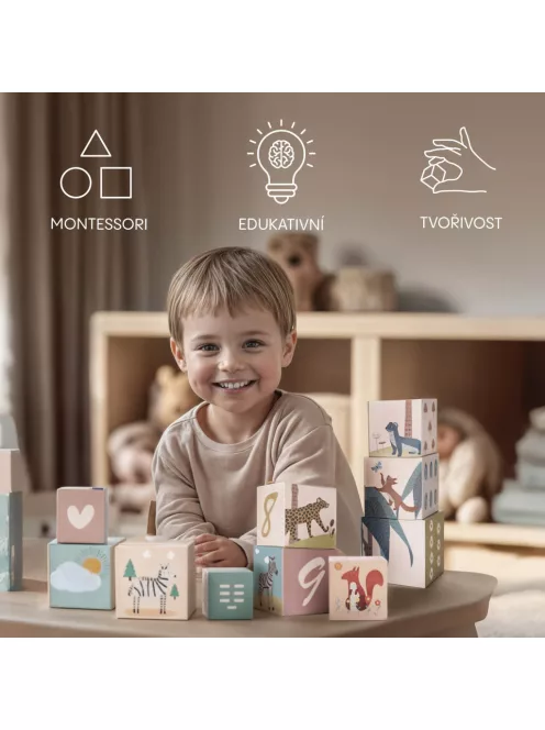 Zopa 10 db-os toronyépítő kocka kartonpapírból