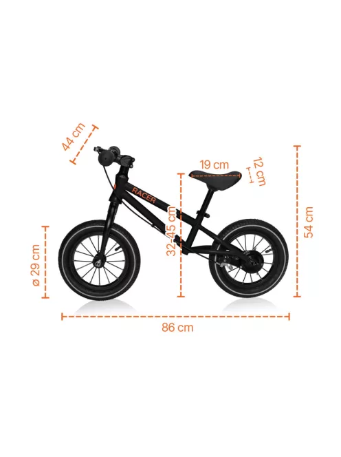Zopa Racer futóbicikli fékkel Coconut White