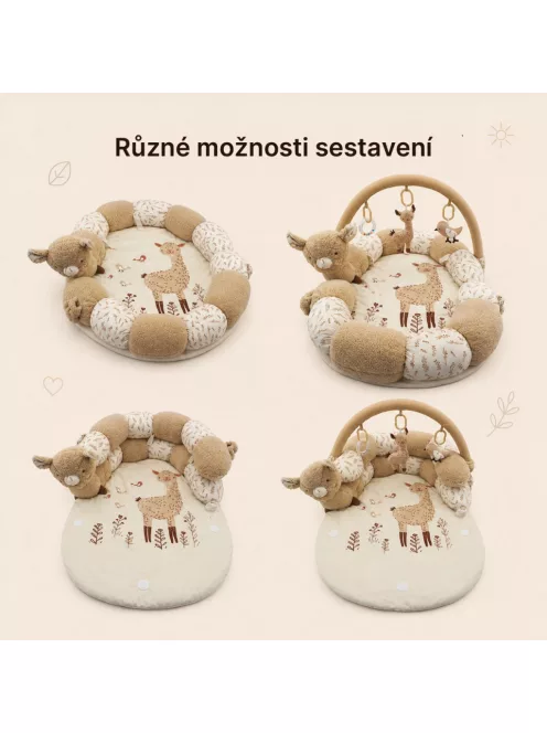 Zopa Nesty interaktív játszószőnyeg és babafészek Llama