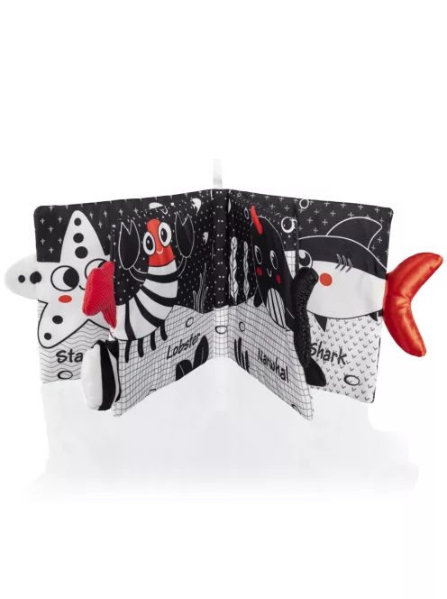 Zopa Kontrasztos fejlesztő plüsskönyv Crab