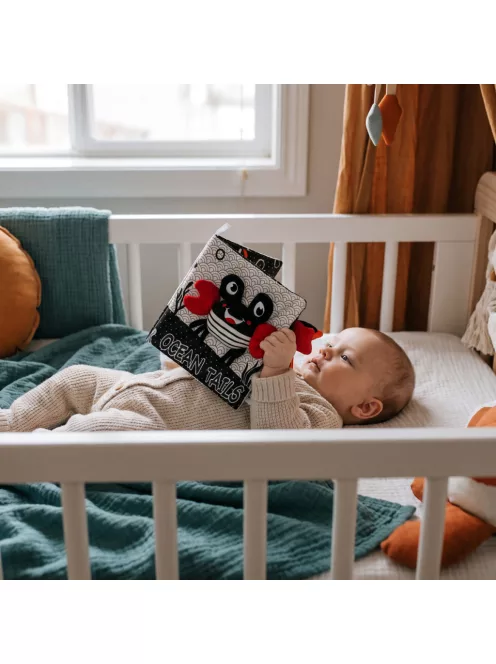Zopa Kontrasztos fejlesztő plüsskönyv Crab