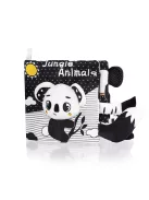 Zopa Kontrasztos fejlesztő plüsskönyv Panda