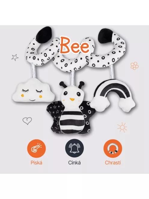Zopa Kontrasztos fejlesztő játékspirál Bee