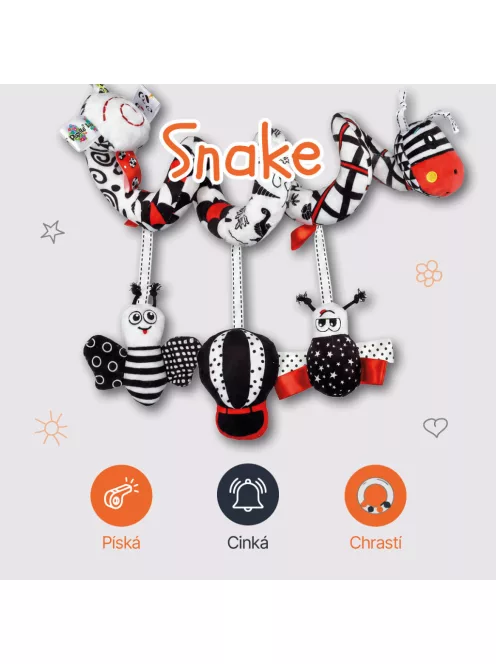 Zopa Kontrasztos fejlesztő játékspirál Bee