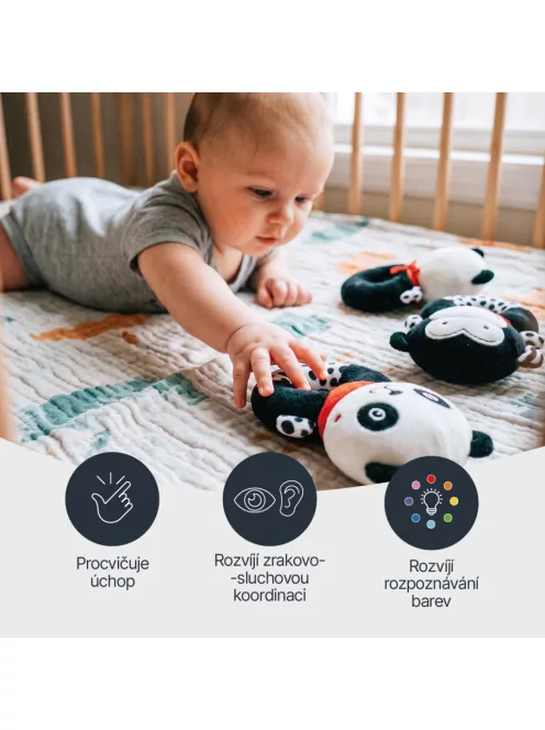 Zopa Kontrasztos fejlesztő csörgő Monkey