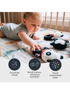 Zopa Kontrasztos fejlesztő csörgő Panda