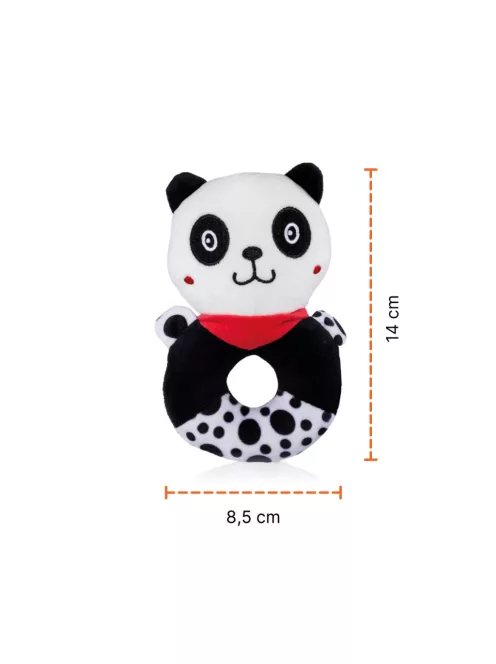 Zopa Kontrasztos fejlesztő csörgő Panda