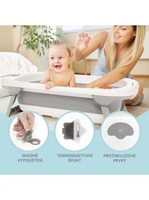 Zopa Aquatico összecsukható babafürdető kád szürke - Grey