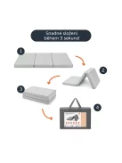 Zopa Összecsukható utazómatrac 120 × 60 × 5 cm Light Beige