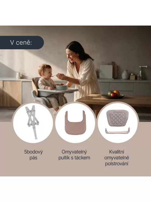 Zopa Inspira 2 Etetőszék Creamy Natur