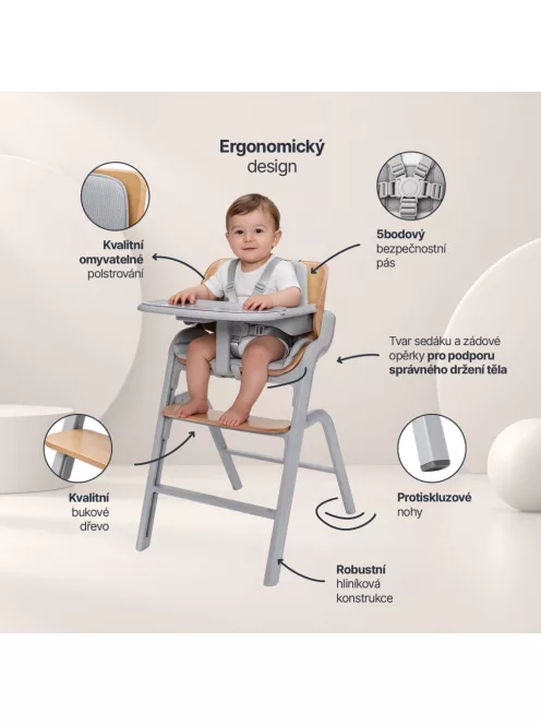 Zopa Inspira 2 Etetőszék Oyster Grey