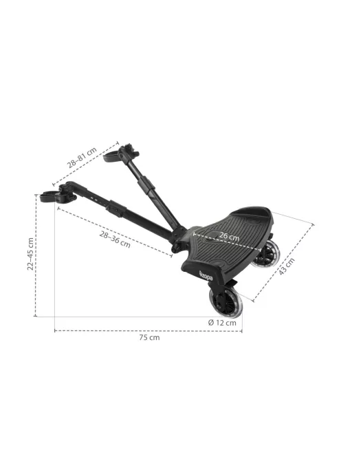 Zopa Segboard 2 fellépő babakocsihoz - Black