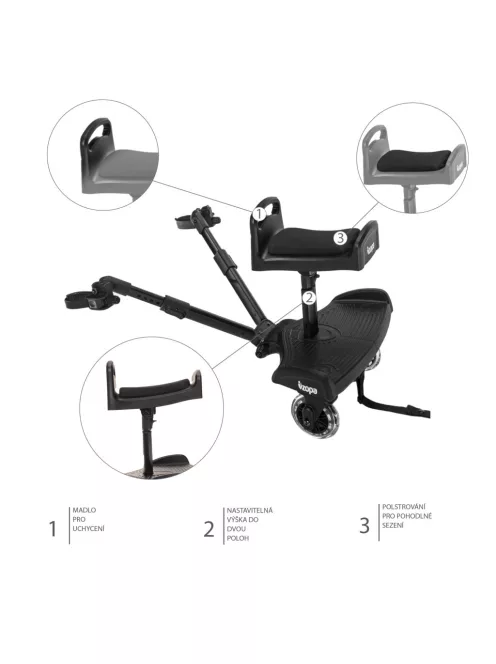 Zopa Segboard 2 ülés a babakocsi fellépőhöz - Black