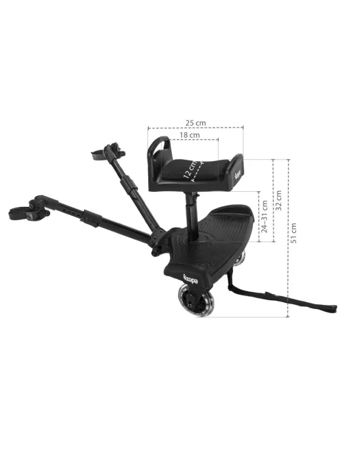 Zopa Segboard 2 ülés a babakocsi fellépőhöz - Black