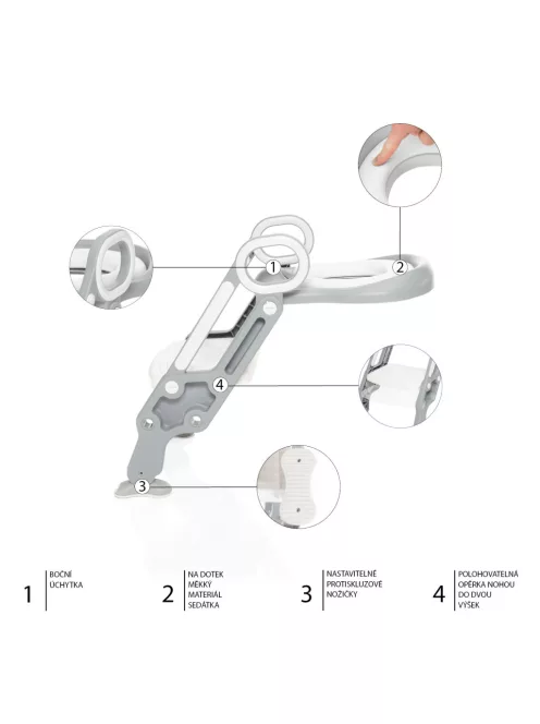 Zopa Lépcsős WC szűkítő - Dove Grey