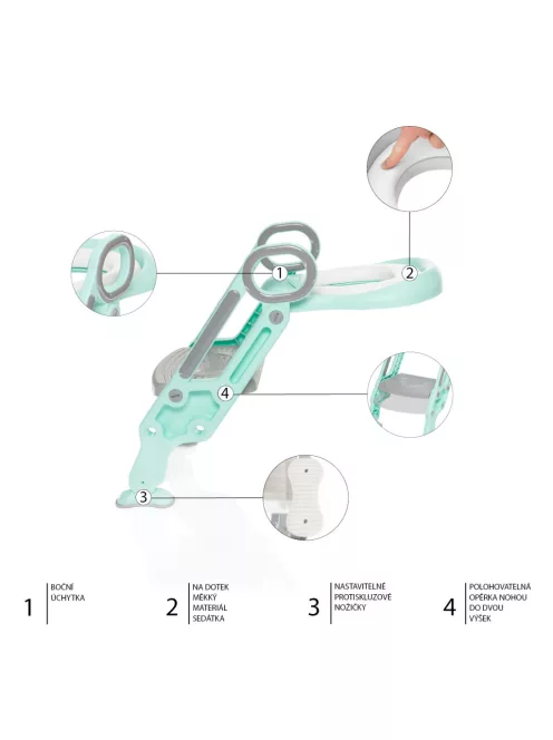 Zopa Lépcsős WC szűkítő - Ice Green